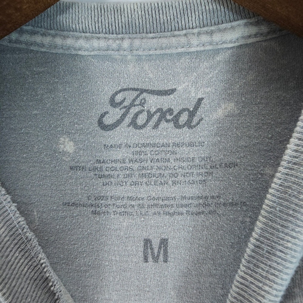 Ford Mustang Shirt Mens Medium Grey Acid Wash Vintage Style Graphic Tee Cotton - Picture 4 of 6